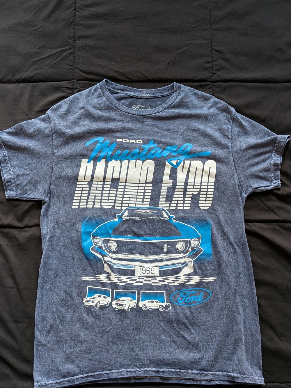 Ford Navy Blue Mustang Racing Expo Graphic Tee